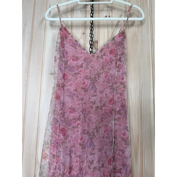 NWT Lulus Forever Dreamy Pink Floral Organza Backless Maxi Dress Gala Party XL - Image 5