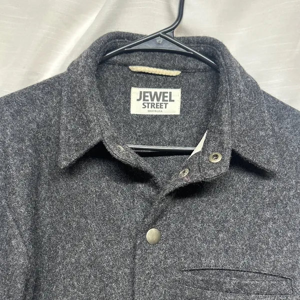 Women's Charcoal Wool Jacket Black Size M - Image 2