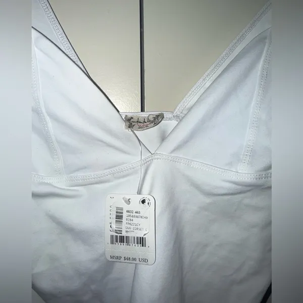 White free people corset top NWT - Image 6