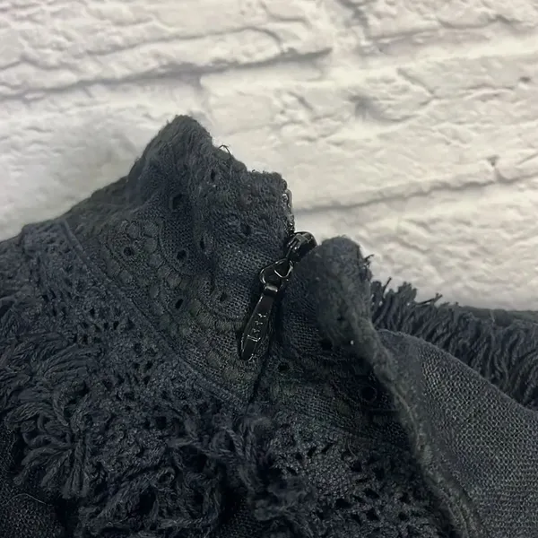 Anthropologie HD in Paris black eyelet fringe skirt - Image 6