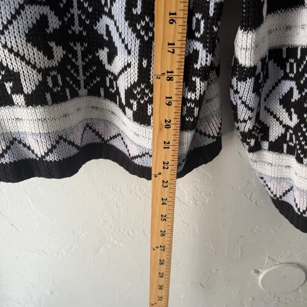 Vintage 80s Point South Fair Isle Acrylic Sweater Pullover Small Snow Ski‎ - Image 3