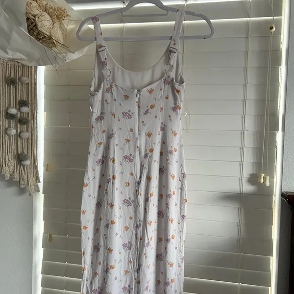 Princess Polly Curtis Cream Floral fitted maxi Dress Size 4 floral boho - Image 5