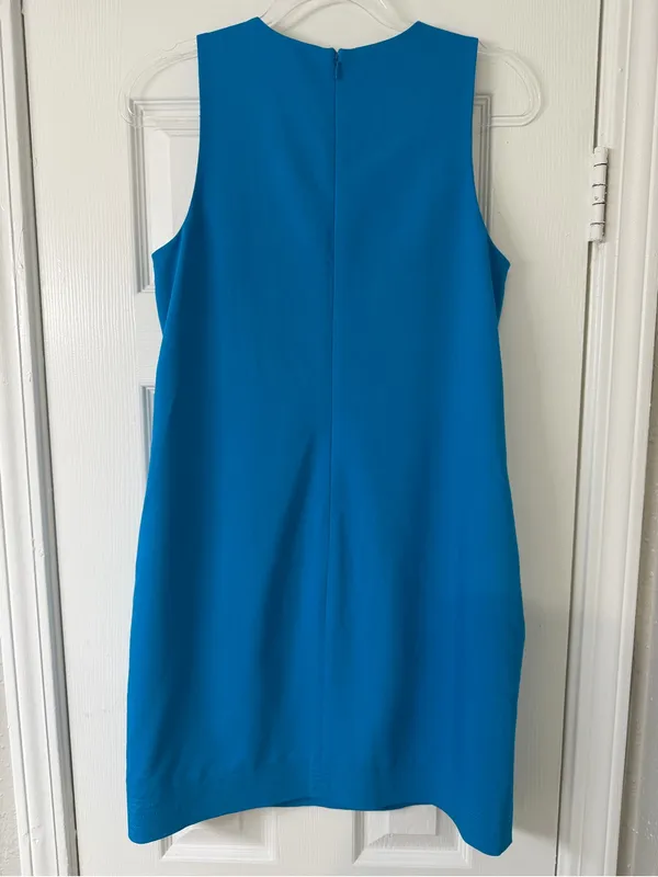 Antonio Melani Sleeveless Teal Shift Dress Size 4 Summer Work‎ Casual Minimalist - Image 5