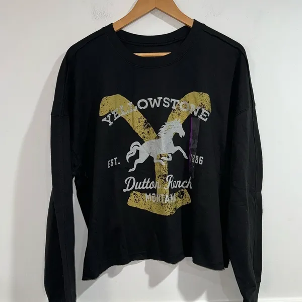 sweatshirt raw hem xl soft cotton polyester blend NEW - Image 4