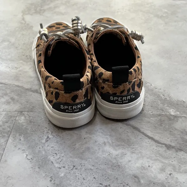 Sperry Womens Pier Wave Ltt Canvas Lifestyle Slip-On Sneakers Animal Print Sz 6‎ - Image 5