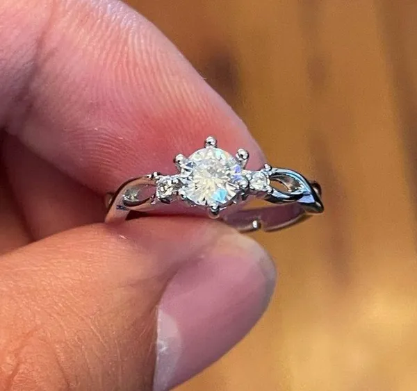 S925 Adjustable Zircon silver ring - Image 5