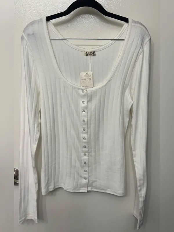 NWT Free People End Game Pointelle Top - Image 5