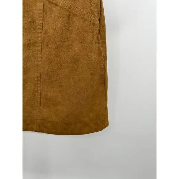 Abercrombie Women‎ Mini Faux Suede Skirt Size 0 Festival Boho Western - Image 4