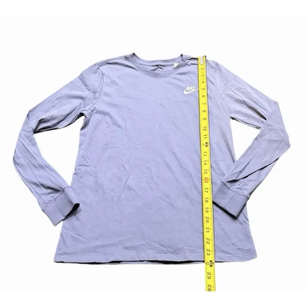 Nike The Nike Tee Women's S Slate Blue L/S Crew Neck Cotton Lightweight NWT - Image 4