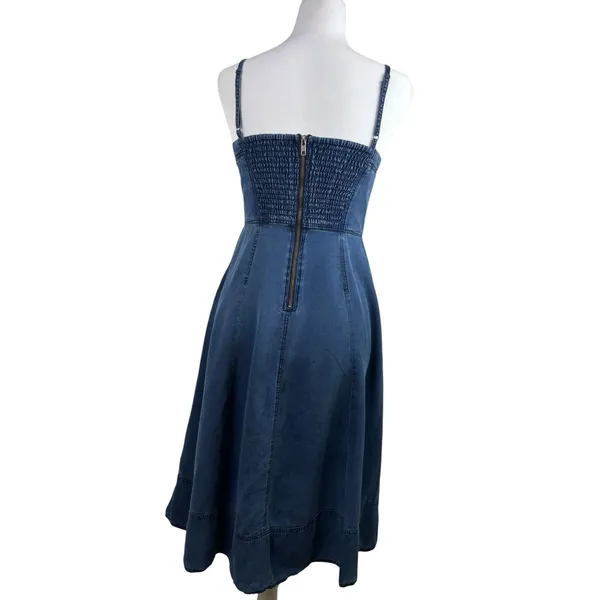 Banana Republic India 100% Lyocell Dress Polyester Cotton Lining Size 0 - Image 4