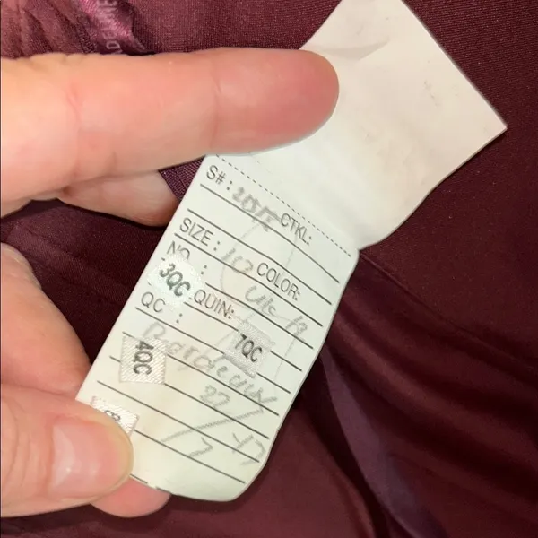 Mori Lee Elegant Burgundy Evening Gown - Image 12