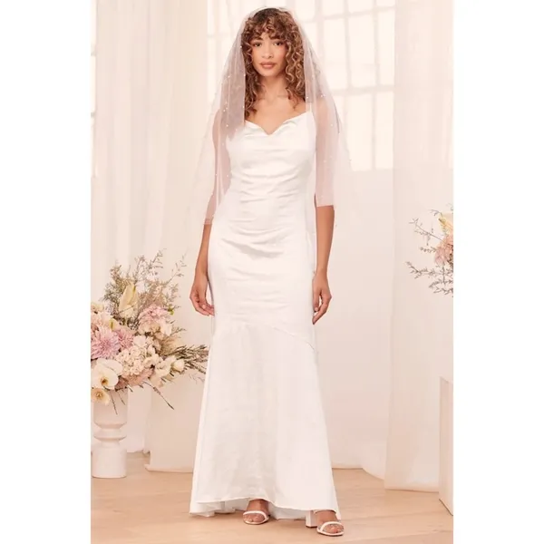ELLIATT Aisle Dress in White X-Large New Womens Maxi Gown Bridal Wedding - Image 13