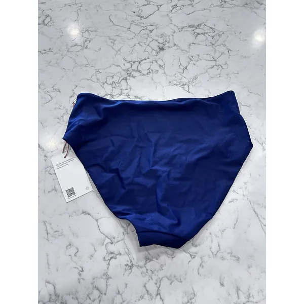 NWT Quince Deep Navy High Rise Bikini Bottoms Small - Image 2