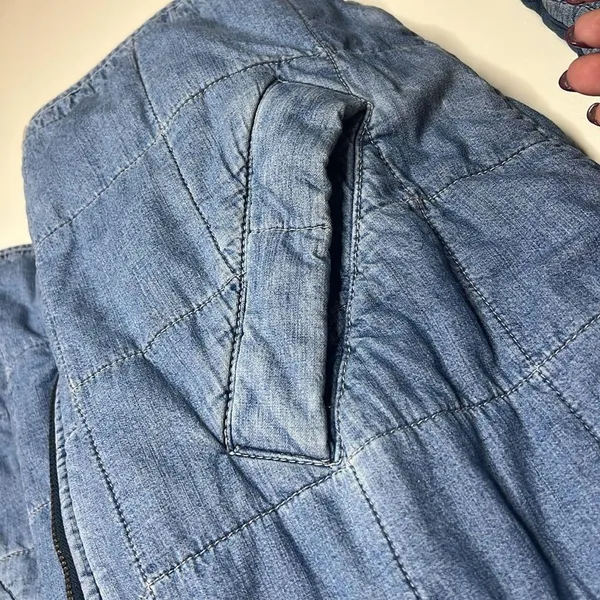 Free People Dolman Quilted Knit Jacket, Cali Indigo xL - Image 8