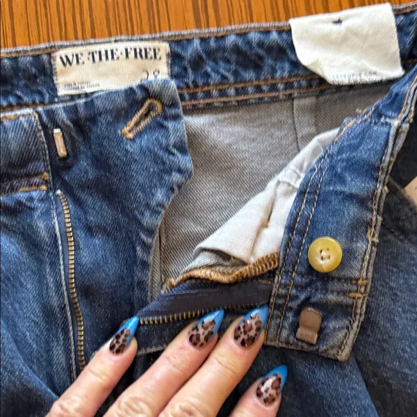 We The Free Wide Leg Blue Jeans! - Image 6
