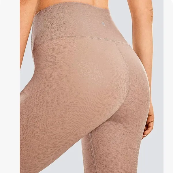 NWT CRZ‎ YOGA Nude Matte Faux Leather Leggings "25 SZ XS - Image 3