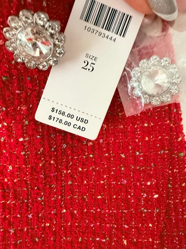 NWT Anthropologie Maeve The Colette Crop Wide-Leg Pants: Tweed Edition, Size 25 - Image 10