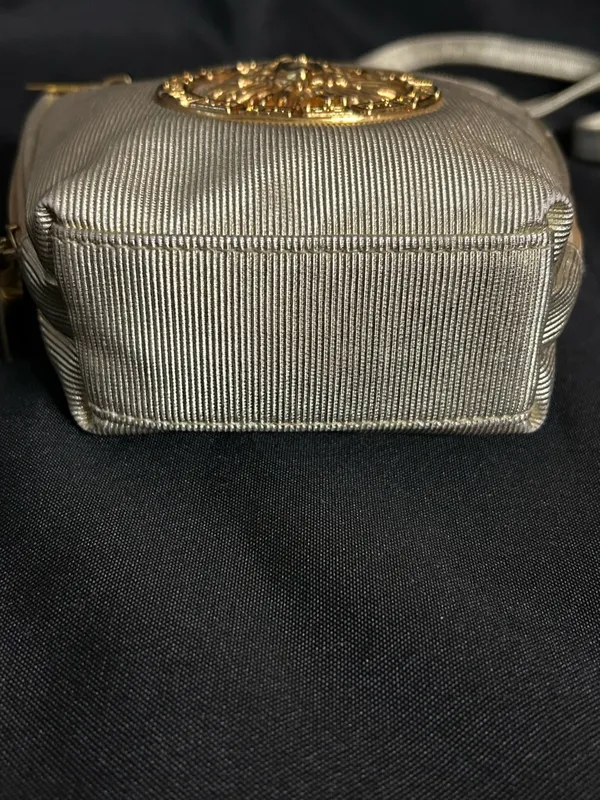 Celestial Sun Gold Crossbody Bag with Decorative Medallion - Image 9