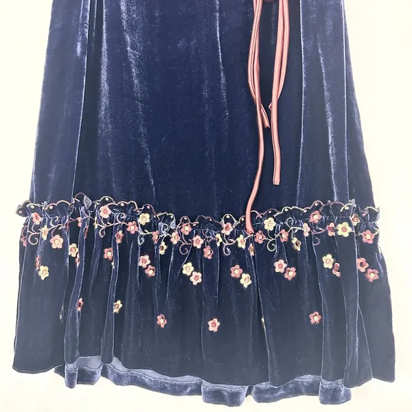 Betsey Johnson New York Vintage Y2K Velvet Mini Dress Size 10 NWT Milkmaid - Image 4