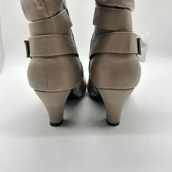 Forever Boots Womens‎ 10 Tan Bibi-5 Kitty Heel Calf High Riding Boots NEW - Image 6