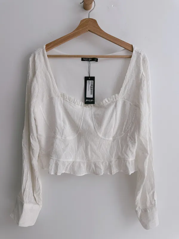 Nasty Gal Cups And Downs Square Neck Crop Top - Image 5