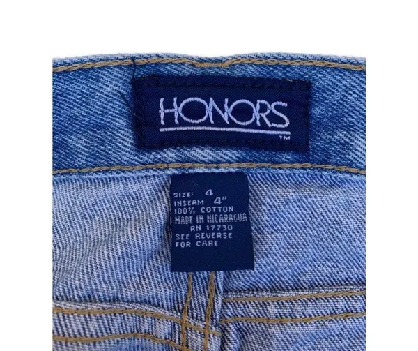Vintage Honors Distressed Blue Denim Shorts - Image 6