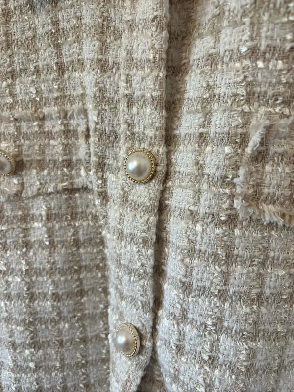 Andrée by Unit Plaid Tweed Shacket - Image 3