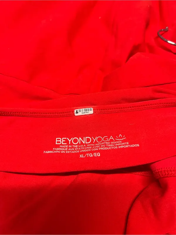 Beyond Yoga Spacedye Prep Halter Dress Candy Apple Red XL Built-In Bodysuit - Image 12