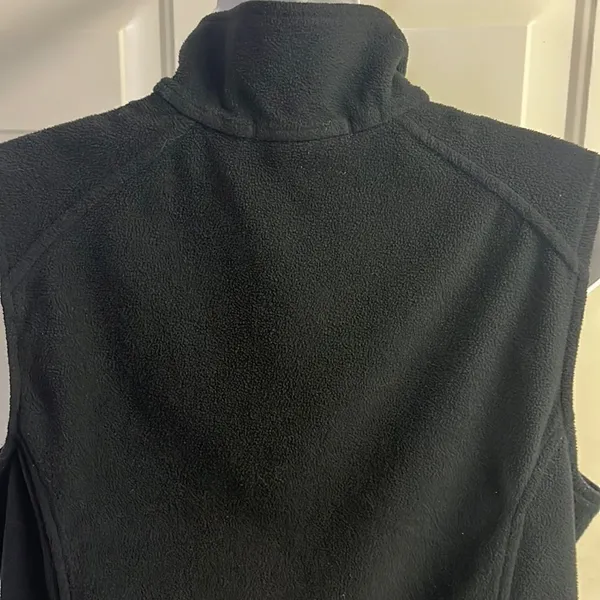 Land’s End Women’s Black Full Zip-Up Fleece Mock Neck Vest with Pockets- Medium - Image 10