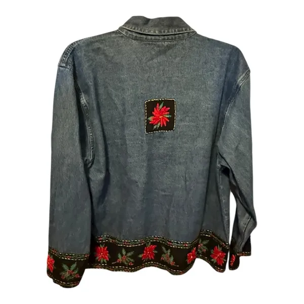 Vintage Life Style Denim Christmas Jacket - Image 4