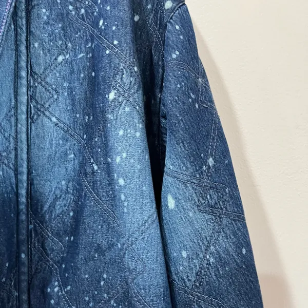 Anthropologie Pilcro Quilted Denim‎ Kimono Jacket Western Lounge Sz S - Image 8