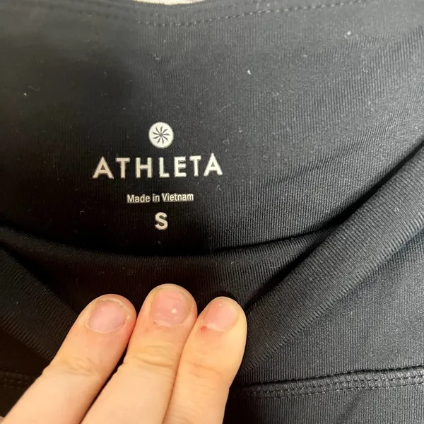 Athleta Black Mesh Detail Leggings High Rise Small - Image 3
