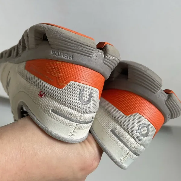 On Cloud X 3 Ivory, Grey, Orange Running Shoes Sneakers Women's Size 10 - Image 6