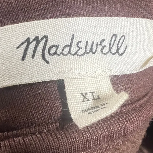 Madewell $98 Re(sourced) Fleece Chocolate Brown Teddy Bear Cardigan Sweater Fall - Image 5