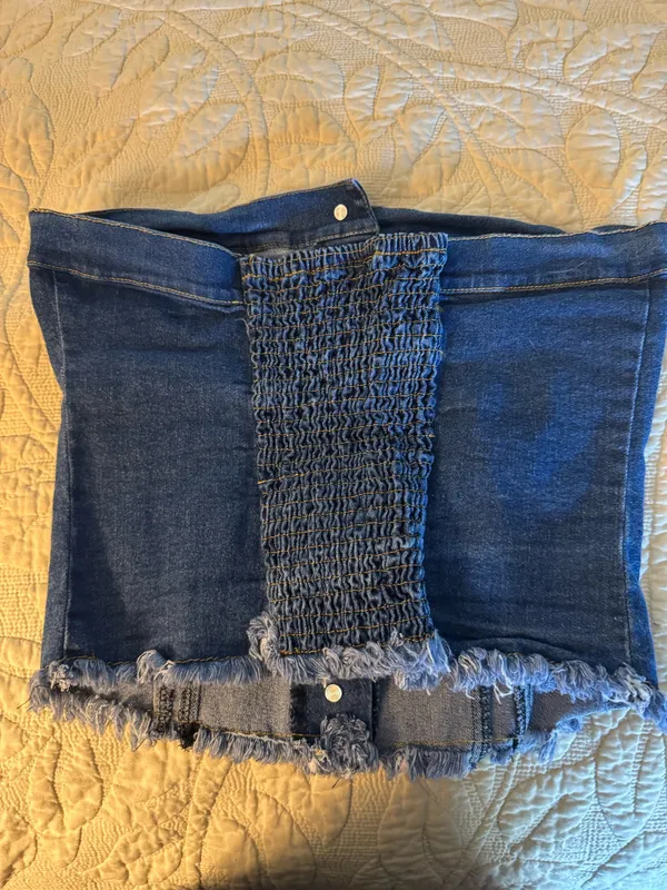 Denim tube top Blue - Image 2