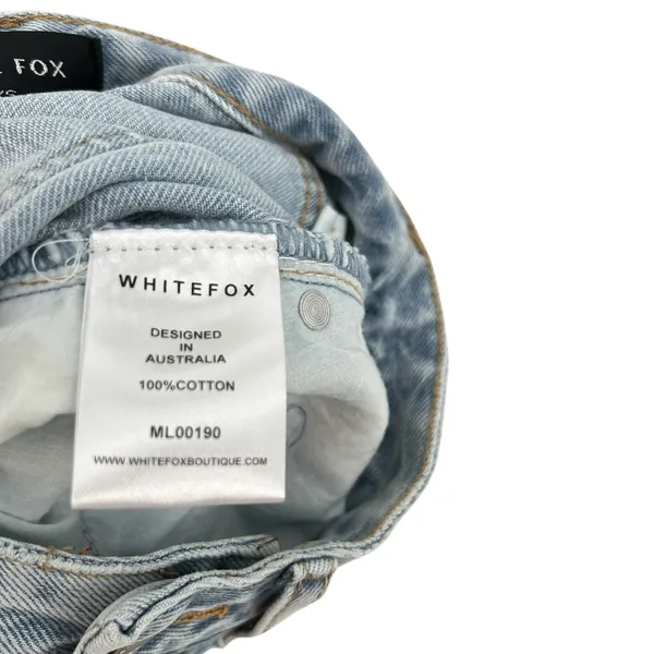 White Fox Boutique Hurt Feelings Denim Shorts Powder Blue Wash Size‎ XXS - Image 11