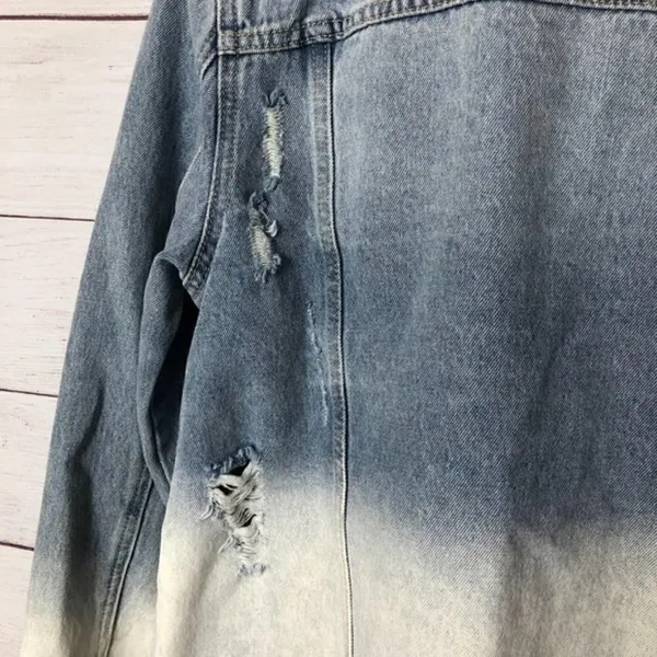 NEW Blank‎ NYC Raw Hem Dip Dye Jean Jacket XS - Image 8