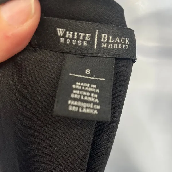 White House | Black Market Satin Jumpsuit Sz 8 Metallic Trim Mob Wife Sleeveless Quiet Luxury Glam - Image 10