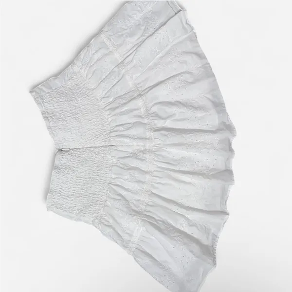 Zara White Tiered Women's Skirt - Image 2