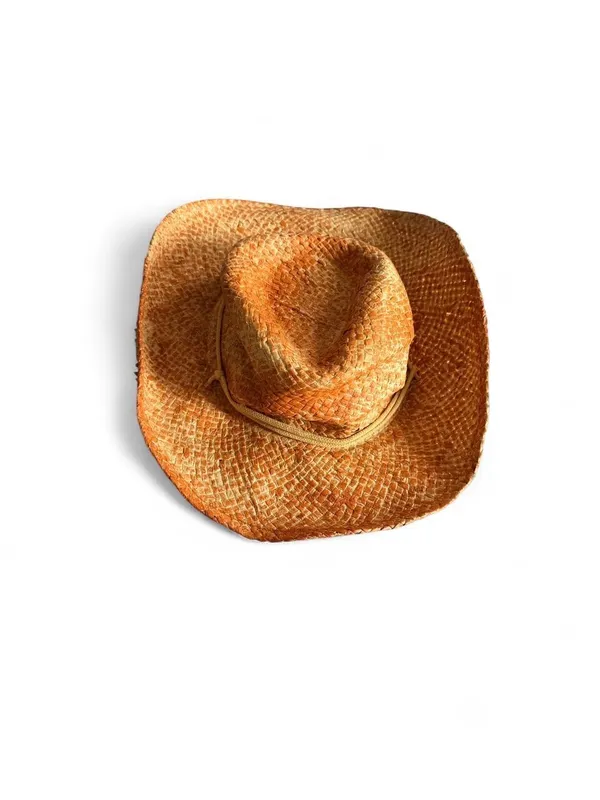NWT Woven Straw Cowboy Hat Western Boho Festival - Image 2