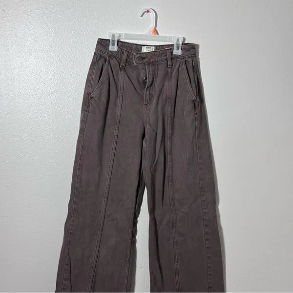 Cotton On Women Seam Wide Leg Dark Brown‎ Baggy Jeans Size 26 - Image 3