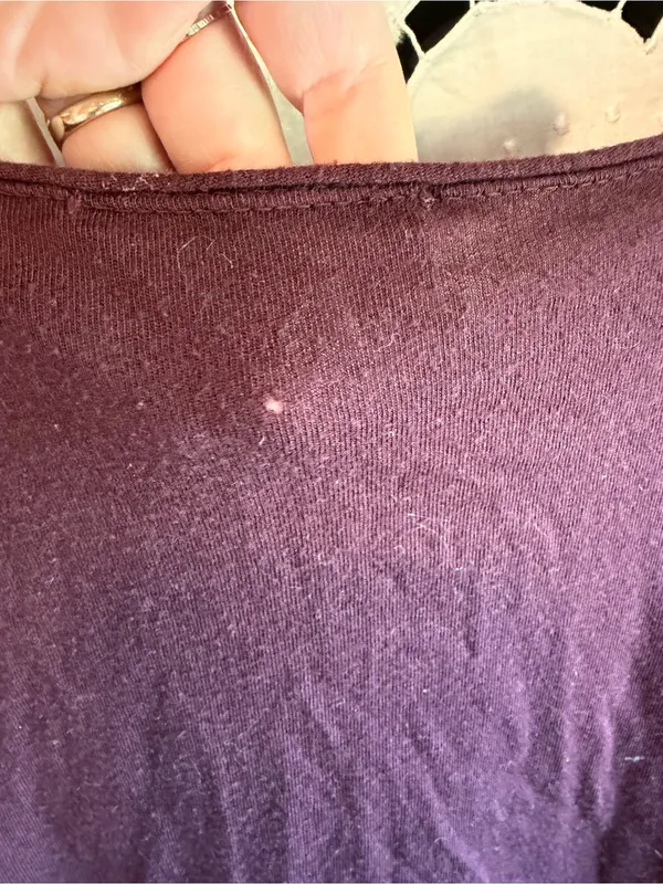 Brandy Melville Burgundy Deep V Neck Tee One Size Cotton Y2K Soft Basic Top Wear - Image 7