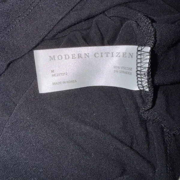 Modern Citizen Scoop Neck‎ Top Women Medium Black Excellent Long Sleeve MC21T212 - Image 3