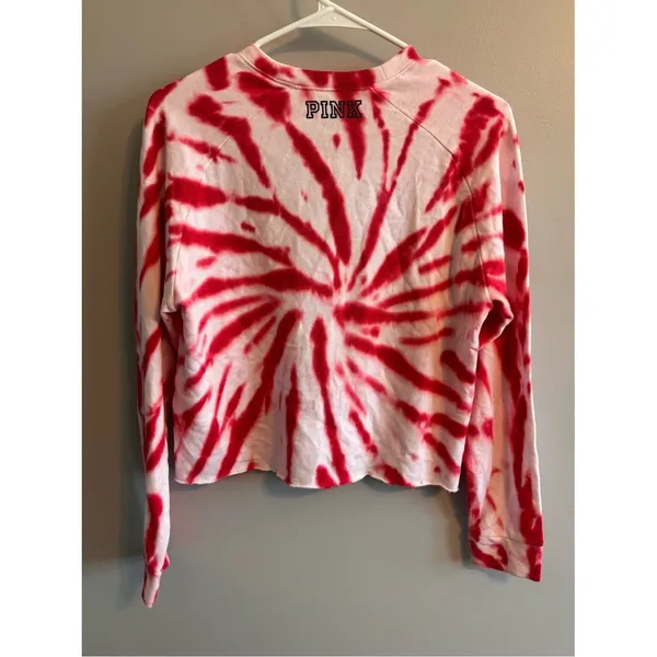 PINK‎ Victoria's Secret Wisconsin Tie Dye Cropped Sweatshirt XS NWT - Image 4
