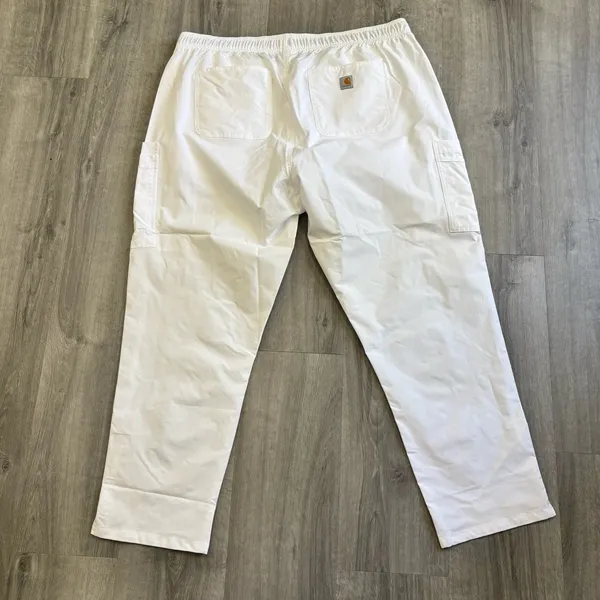 Carhartt White Pants Scrubs Women's Size 2XL Petite NEW C51213 Tech RN MD LPN - Image 3