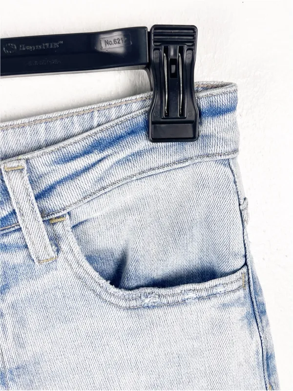 VERVET Light Wash High Rise Wide Leg Cargo Denim Jeans 25 Casual Neutral Boho - Image 7
