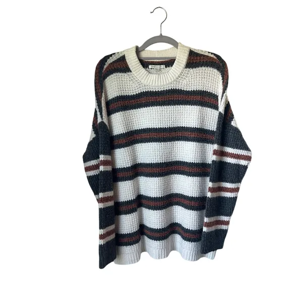 American Eagle Stripped Chunky Sweater - Medium - Image 3