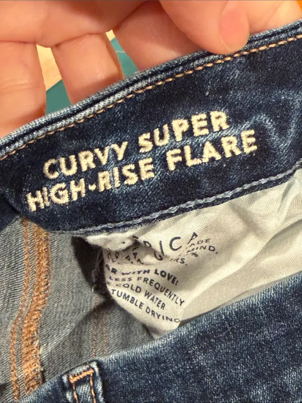 American Eagle curvy super high Rise Flare Jeans 4 - Image 5