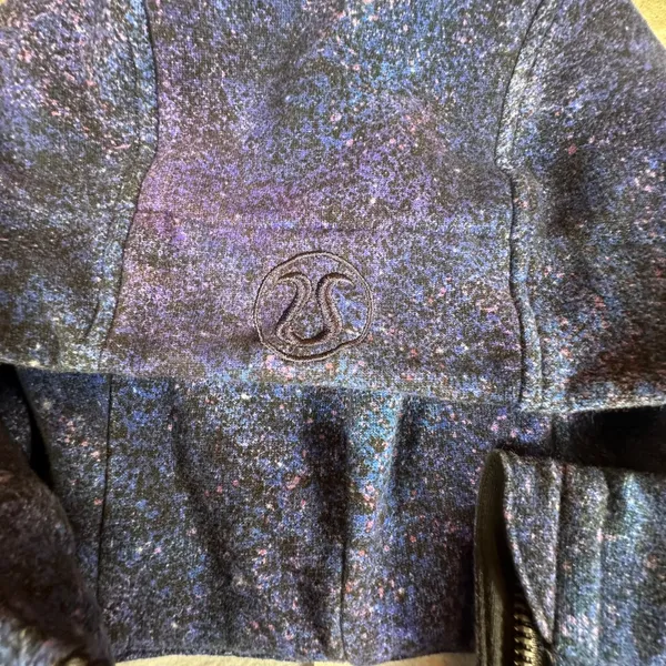 Lululemon Scuba Hoodie Full Zip Galaxy Cosmic Blue Purple Fleece Sz 8 Kangaroo - Image 7