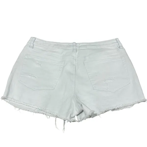 Harper Heritage White‎ Distressed Jean Shorts Size 30 Francesca's - Image 3
